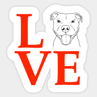 Pit Bull LOVE, Pittie Love Sticker